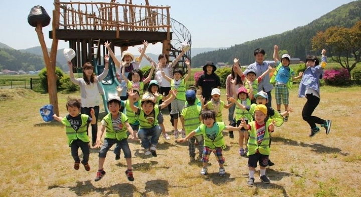日本馬拉松大多會開設小童組別。這個柬北風土馬拉松也不例外。