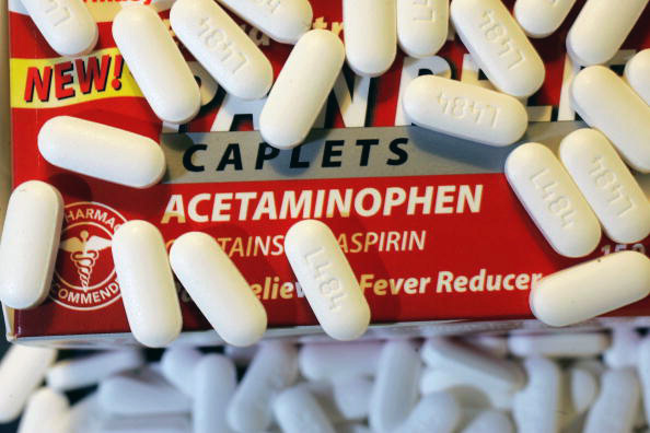 MIAMI - NOVEMBER 09: A CVS brand of 500 mg pain reliever caplets with acetaminophen are seen November 9, 2006 in Miami, Florida. Perrigo Co. a manufacturer of acetaminophen sold by Wal-Mart, CVS, Safeway and more than 100 other retailers is recalling various bottle sizes of over-the-counter 500-milligram caplets after discovering some were contaminated with metal fragments. (Photo Illustration by Joe Raedle/Getty Images)